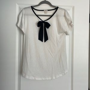 J. Crew t-shirt blouse with bow